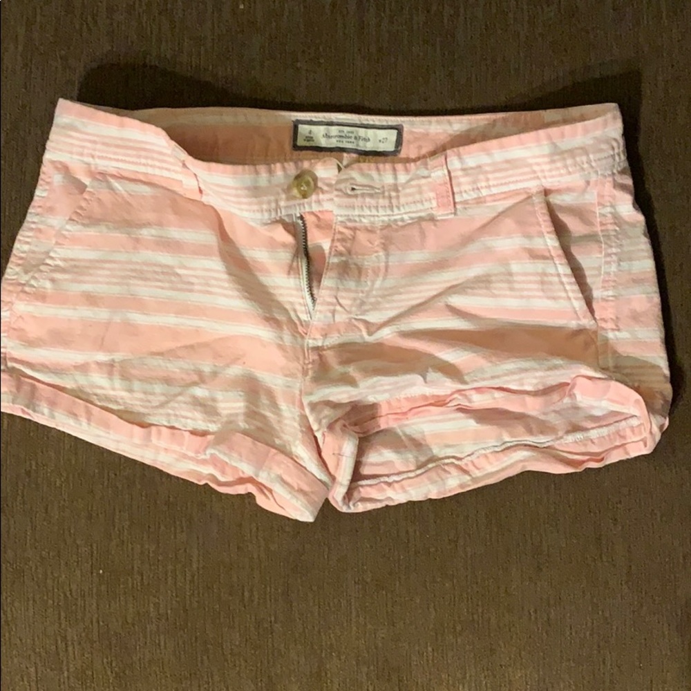 Pink and white shorts